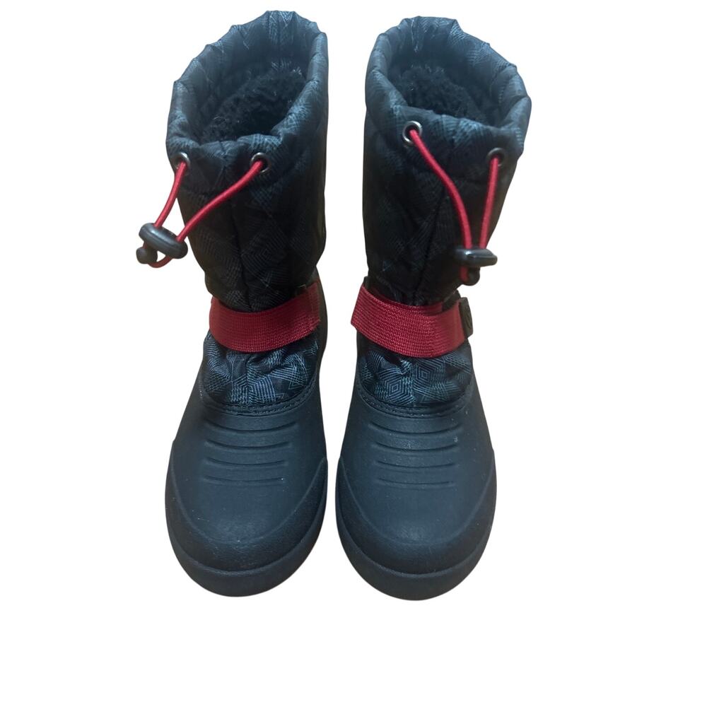 Northside 3M Thinsulate Winter Black Gray Red Pulls Water Resistant Snow Boots 6